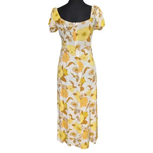 Forever 21 Yellow Floral Sundress | Women's S - Picture 2 of 7